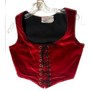 Renaissance Boned Bodice, Reversible Cotton Velvet, Re-enactment,Theater Quality
